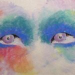 Ojos Azules y Verde 0.15X0.24 cms 1,989 Pastel