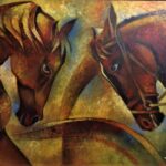 Oscar Ramírez 2 caballos 2,014 1.35x 0.90 cms