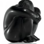 LQ1192300 Figura Statuette Nu Nahbi negro Ancho 6 Alto 6 Cms