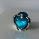 CF4259070 Figura Gorrioncito aguamarina ancho 3 alto 3 Cms